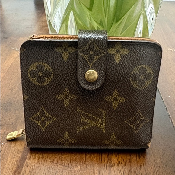 Louis Vuitton Handbags - Louis Vuitton Brown Monogram Compact Wallet with Gold Hardware. Authentic.